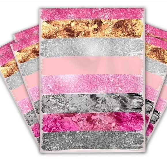 Poly Mailers MIX Pink Striped 6x9 10x13 35pcs 35st - Picture 2 of 14